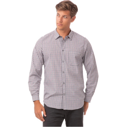 WORKWEAR, SAFETY & CORPORATE CLOTHING SPECIALISTS Long Sleeve Mens Gingham Shirt
