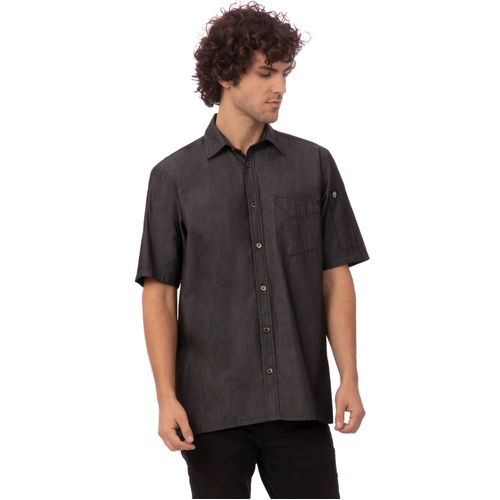 WORKWEAR, SAFETY & CORPORATE CLOTHING SPECIALISTS Detroit Denim Short Sleeve Shirt