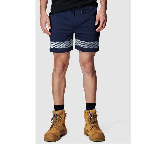 WORKWEAR, SAFETY & CORPORATE CLOTHING SPECIALISTS - MENS REFLECT ELASTIC LT SHORT