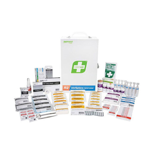 WORKWEAR, SAFETY & CORPORATE CLOTHING SPECIALISTS - First Aid Kit, R2, Workplace Response Kit, Metal Wall Mount