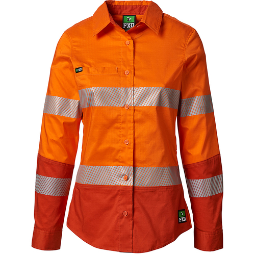 WORKWEAR, SAFETY & CORPORATE CLOTHING SPECIALISTS LSH-2WT -Womens Hi Vis Reflective Stretch Work Shirt