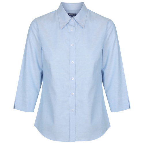 WORKWEAR, SAFETY & CORPORATE CLOTHING SPECIALISTS - OXFORD - WOMEN'S OXFORD 3/4 SLEEVE SHIRT