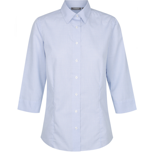 WORKWEAR, SAFETY & CORPORATE CLOTHING SPECIALISTS - GUILDFORD - WOMEN'S SQUARE TEXTURED 3/4 SLEEVE SHIRT