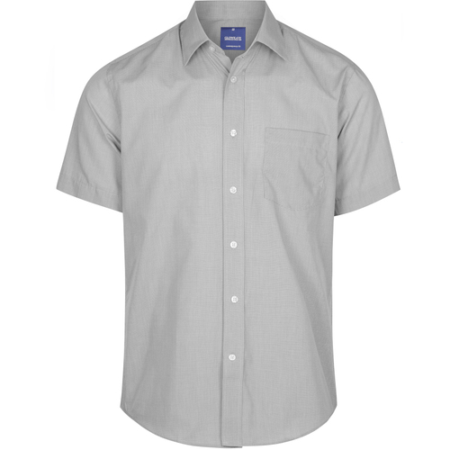 WORKWEAR, SAFETY & CORPORATE CLOTHING SPECIALISTS - WINDSOR - MEN'S PUPPY TOOTH SHORT SLEEVE SHIRT