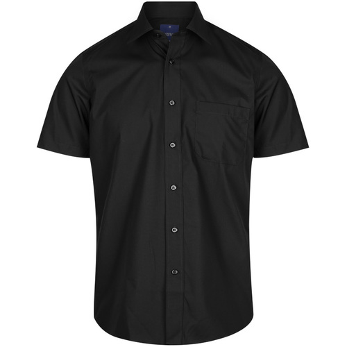 WORKWEAR, SAFETY & CORPORATE CLOTHING SPECIALISTS - NICHOLSON - MEN'S SHORT SLEEVE PREMIUM POPLIN SHIRT