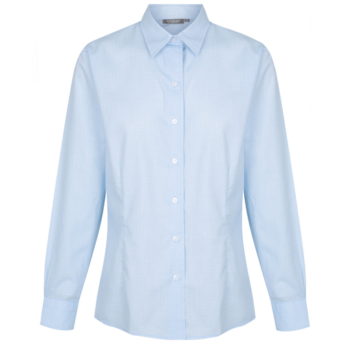 WORKWEAR, SAFETY & CORPORATE CLOTHING SPECIALISTS - BELL - WOMEN'S MINI CHECK LONG SLEEVE SHIRT