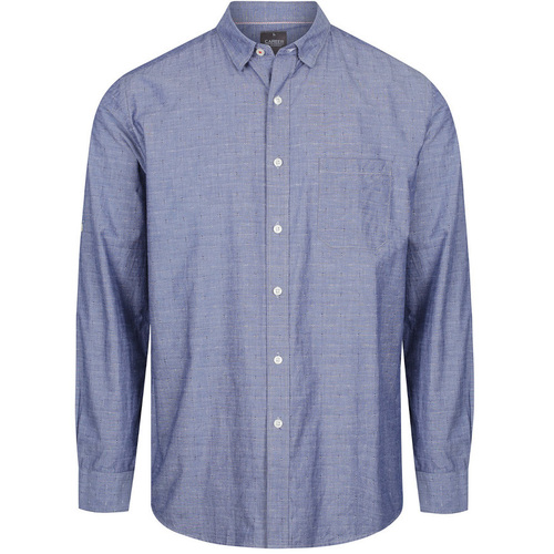 WORKWEAR, SAFETY & CORPORATE CLOTHING SPECIALISTS - HARDWARE - MEN'S LONG SLEEVE CHAMBRAY DOBBY SHIRT