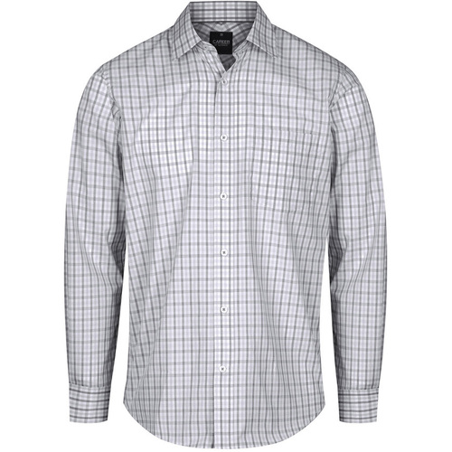 WORKWEAR, SAFETY & CORPORATE CLOTHING SPECIALISTS - KENSINGTON - MEN'S LONG SLEEVE TONAL CHECK SHIRT