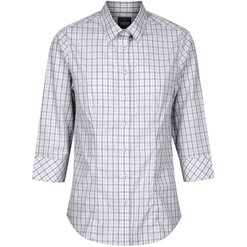 WORKWEAR, SAFETY & CORPORATE CLOTHING SPECIALISTS - KENSINGTON - WOMEN'S 3/4 SLEEVE TONAL CHECK SHIRT