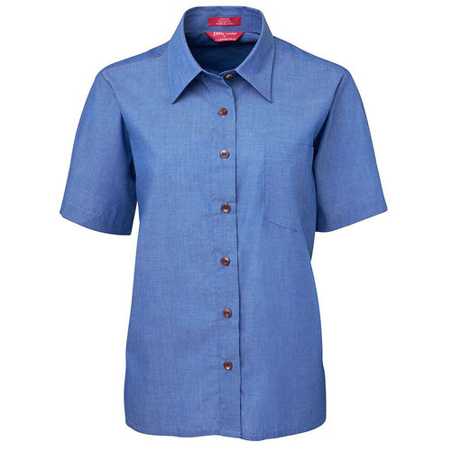 WORKWEAR, SAFETY & CORPORATE CLOTHING SPECIALISTS - JB’s Ladies Original Short Sleeve Indigo Chambray Shirt