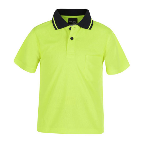 WORKWEAR, SAFETY & CORPORATE CLOTHING SPECIALISTS - JB's Kids Hi Vis Non Cuff Traditional Polo