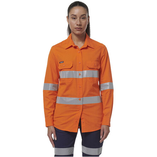 WORKWEAR, SAFETY & CORPORATE CLOTHING SPECIALISTS - WORKCOOL - WOMENS LONG SLEEVE VENTED REFLECTIVE SHIRT