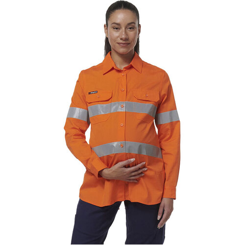 WORKWEAR, SAFETY & CORPORATE CLOTHING SPECIALISTS - WORKCOOL - MATERNITY LONG SLEEVE REFLECTIVE SHIRT