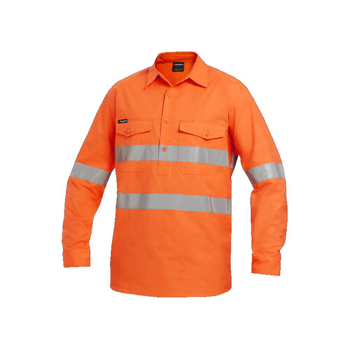 WORKWEAR, SAFETY & CORPORATE CLOTHING SPECIALISTS - Workcool - Workcool 2 Reflective Closed Front Shirt L/S 'Hoop' Pattern