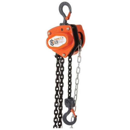 WORKWEAR, SAFETY & CORPORATE CLOTHING SPECIALISTS - LINQ CHAIN BLOCK ESSENTIAL 0.5 TONNE CAPACITY 3M LONG COMMERCIAL