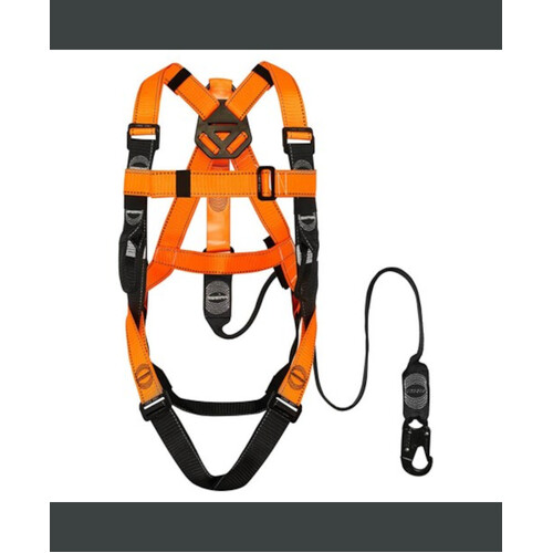 WORKWEAR, SAFETY & CORPORATE CLOTHING SPECIALISTS - ELEVATED WORK PLATFORM (EWP) HARNESS C/W PERMANENTLY ATTACHED LANYARD 1.5M