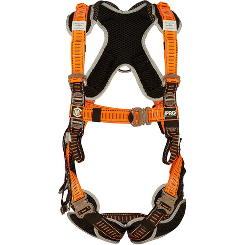 WORKWEAR, SAFETY & CORPORATE CLOTHING SPECIALISTS - LINQ Elite Riggers Harness Stainless Steel - Standard (M - L) cw Harness Bag (NBHAR)