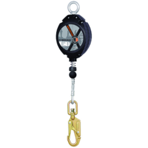 WORKWEAR, SAFETY & CORPORATE CLOTHING SPECIALISTS - LINQ Self Retractable LOQ-BLOQ Wire Rope Range 140Kg 7M