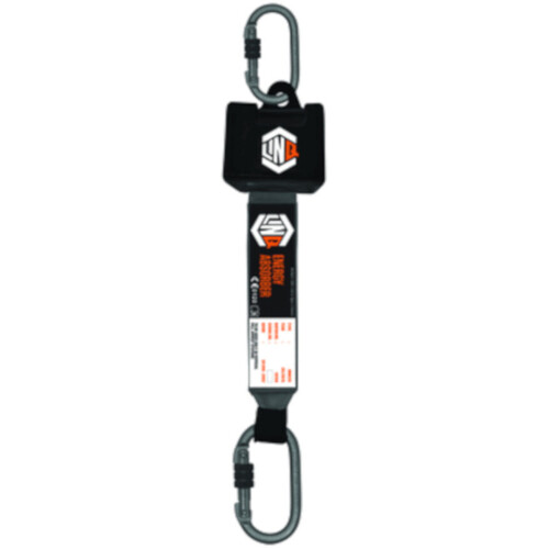 WORKWEAR, SAFETY & CORPORATE CLOTHING SPECIALISTS - LINQ Self Retracting 2.5M Webbing Lanyard with Hardware KS X2