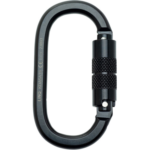 WORKWEAR, SAFETY & CORPORATE CLOTHING SPECIALISTS - LINQ Karabiner - Double Action Steel Alloy 19mm