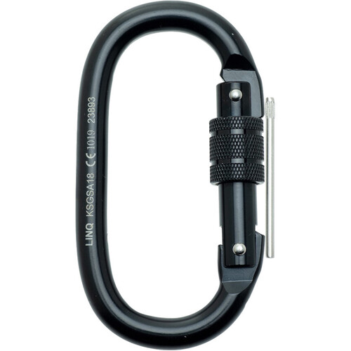 WORKWEAR, SAFETY & CORPORATE CLOTHING SPECIALISTS LINQ Karabiner - Screw Gate Steel Alloy 18mm