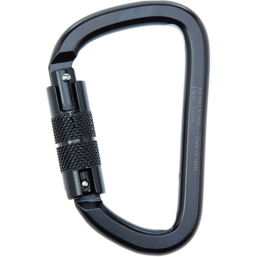 WORKWEAR, SAFETY & CORPORATE CLOTHING SPECIALISTS - LINQ Karabiner - Triple Action Steel Alloy 26mm