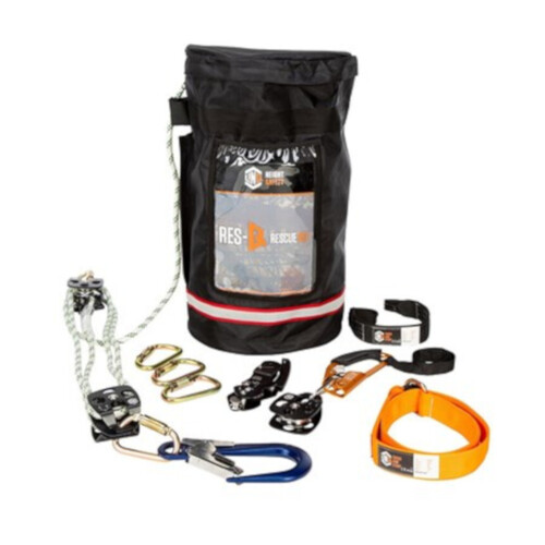 WORKWEAR, SAFETY & CORPORATE CLOTHING SPECIALISTS - LINQ RES-Q KIT - COMPLETE 50M KERNMANTLE ROPE 11mm