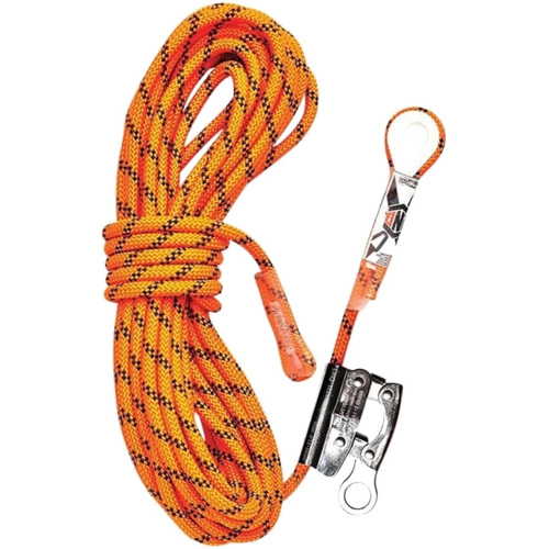 WORKWEAR, SAFETY & CORPORATE CLOTHING SPECIALISTS - LINQ Kernmantle Rope with Thimble Eye & Rope Grab 15M