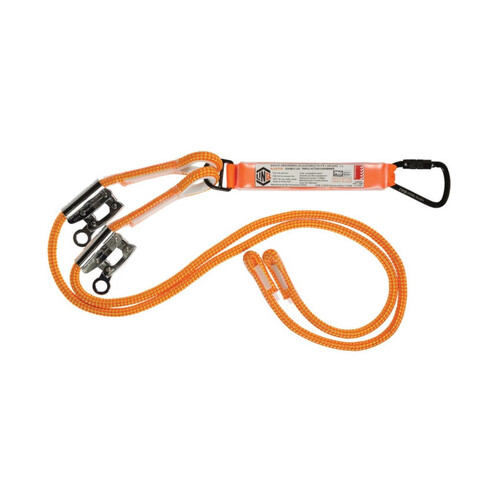 WORKWEAR, SAFETY & CORPORATE CLOTHING SPECIALISTS - LINQ Double Adjustable Rope Lanyard with KT & RG X2