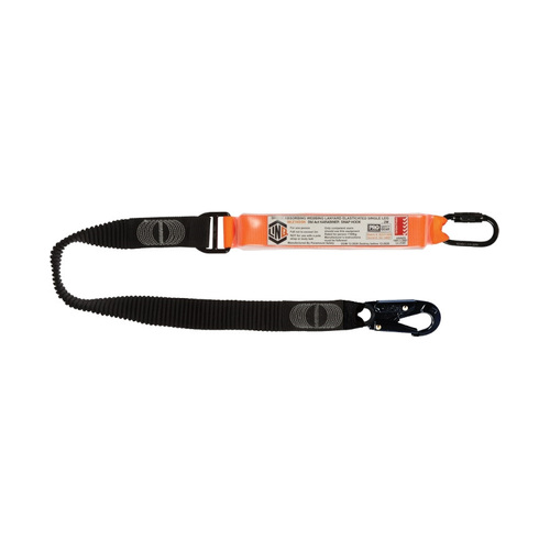 WORKWEAR, SAFETY & CORPORATE CLOTHING SPECIALISTS - LINQ Elite Single Leg Elasticated Lanyard with Hardware KD & SN