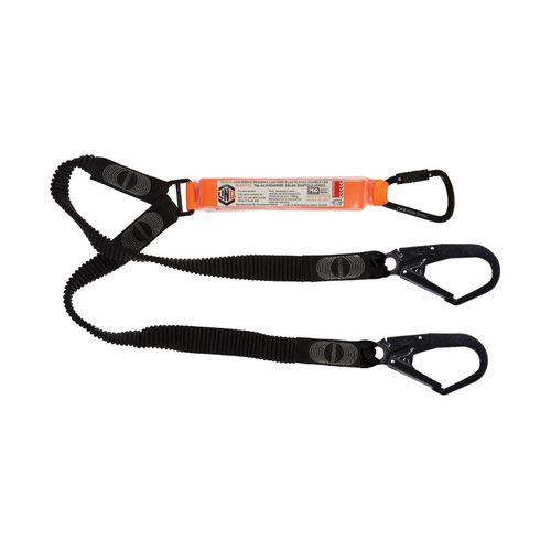 WORKWEAR, SAFETY & CORPORATE CLOTHING SPECIALISTS LINQ Elite Double Leg Elasticated Lanyard with Hardware KT & SD X2