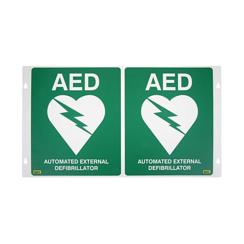 WORKWEAR, SAFETY & CORPORATE CLOTHING SPECIALISTS - SIGN 3D FOR DEFIB 500X300 (225X300 FOLDED) AUTOMATED EXTERNAL DEFIB