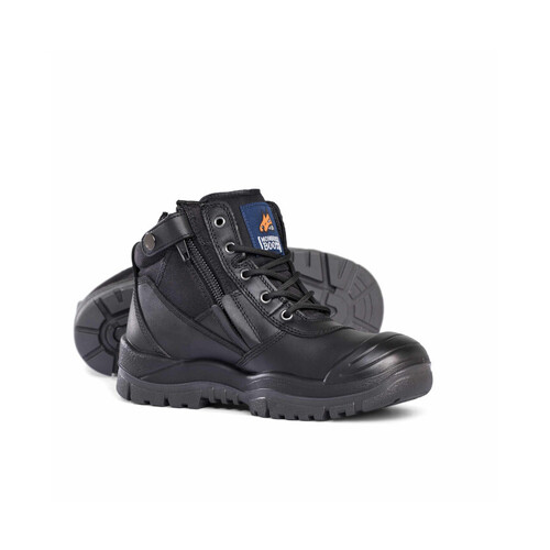 WORKWEAR, SAFETY & CORPORATE CLOTHING SPECIALISTS - Black ZipSider Boot w/ Scuff Cap