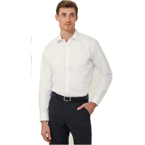 WORKWEAR, SAFETY & CORPORATE CLOTHING SPECIALISTS - NNT - STRETCH TWILL LONG SLEEVE SHIRT