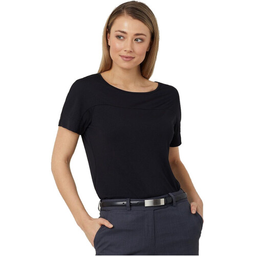 WORKWEAR, SAFETY & CORPORATE CLOTHING SPECIALISTS - NNT - MATT JERSEY BOAT NECK SHORT SLEEVE TOP