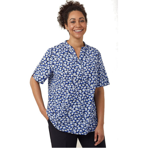 WORKWEAR, SAFETY & CORPORATE CLOTHING SPECIALISTS - NNT - PETAL PRINT SHORT SLEEVE TUNIC