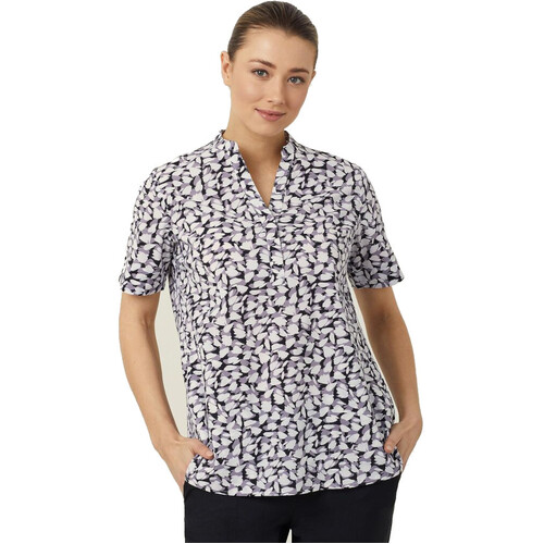 WORKWEAR, SAFETY & CORPORATE CLOTHING SPECIALISTS NNT - PETAL PRINT SHORT SLEEVE TUNIC