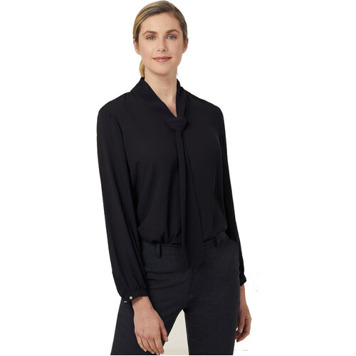 WORKWEAR, SAFETY & CORPORATE CLOTHING SPECIALISTS - TIE NECK BLOUSE