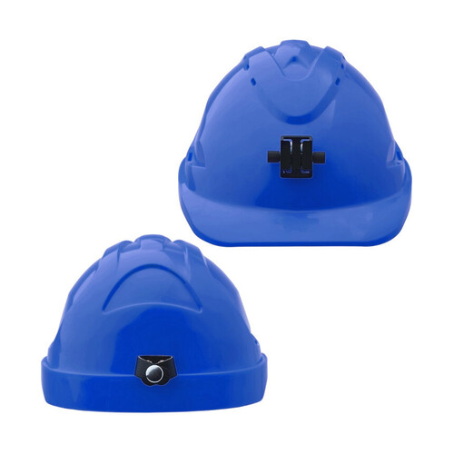 WORKWEAR, SAFETY & CORPORATE CLOTHING SPECIALISTS - Hard Hat (V9) - VENTED, 6 Point RATCHET Harness c/w Lamp Bracket