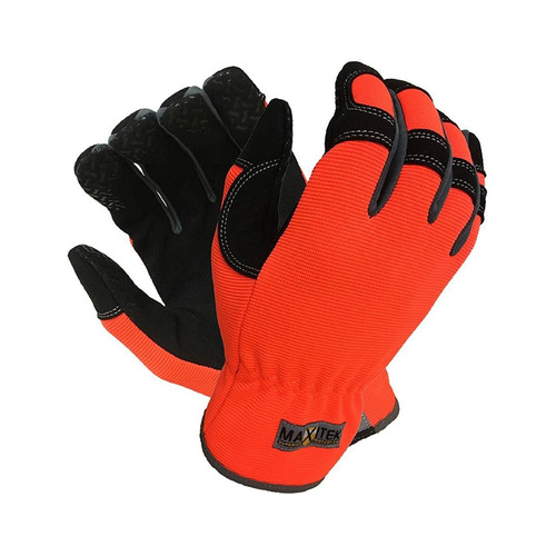 WORKWEAR, SAFETY & CORPORATE CLOTHING SPECIALISTS - MAXITEK VIS RIGGER MKII SYNTHETIC LEATHER PALM HI-VIZ