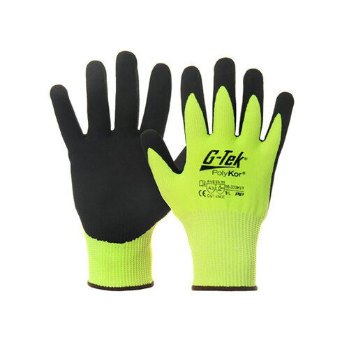 WORKWEAR, SAFETY & CORPORATE CLOTHING SPECIALISTS - G-TEK POLYKOR HI-VIS CUT C GLOVE