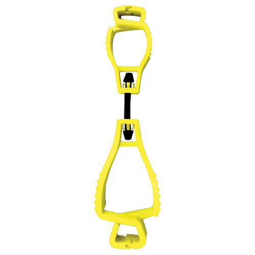 WORKWEAR, SAFETY & CORPORATE CLOTHING SPECIALISTS PIP GLOVE CLIP INTERLOCK CLIP, YELLOW