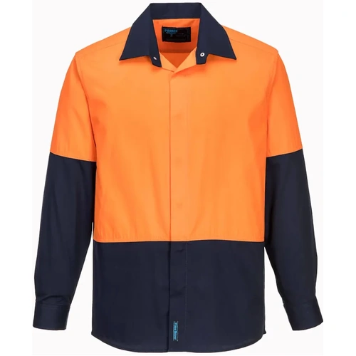 WORKWEAR, SAFETY & CORPORATE CLOTHING SPECIALISTS Food Industry Lightweight Cotton Long Sleeve Shirt (Old FDL150)