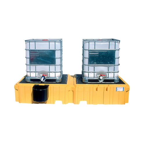 WORKWEAR, SAFETY & CORPORATE CLOTHING SPECIALISTS - PRATT IBC SPILL PALLET TWIN SIDE BY SIDE 2 TANK