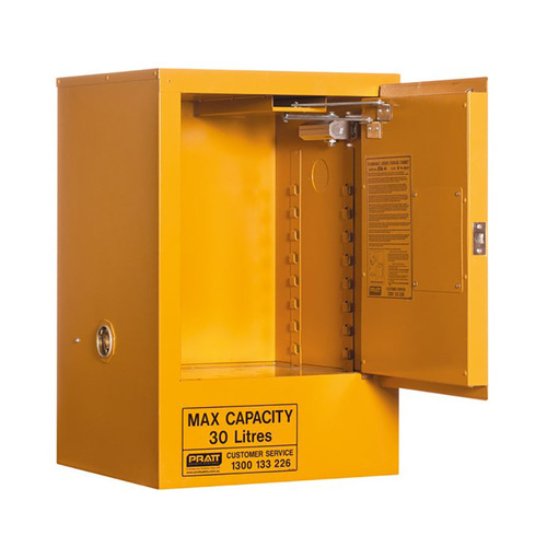 WORKWEAR, SAFETY & CORPORATE CLOTHING SPECIALISTS - PRATT FLAMMABLE CABINET 30LTR 1 DOOR, 1 SHELF