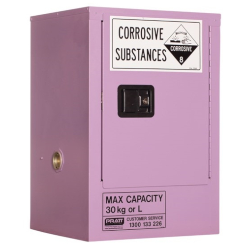 WORKWEAR, SAFETY & CORPORATE CLOTHING SPECIALISTS - PRATT CORROSIVE CABINET 30LTR 1 DOOR, 1 SHELF