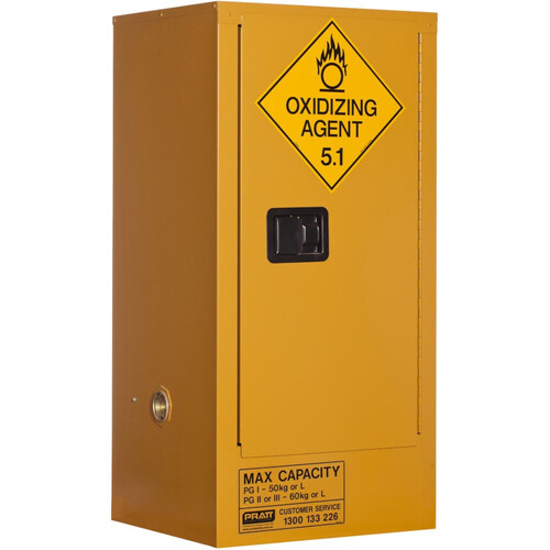 WORKWEAR, SAFETY & CORPORATE CLOTHING SPECIALISTS - PRATT OXIDIZING AGENT CABINET 60LTR. 1 DOOR, 2 SHELF