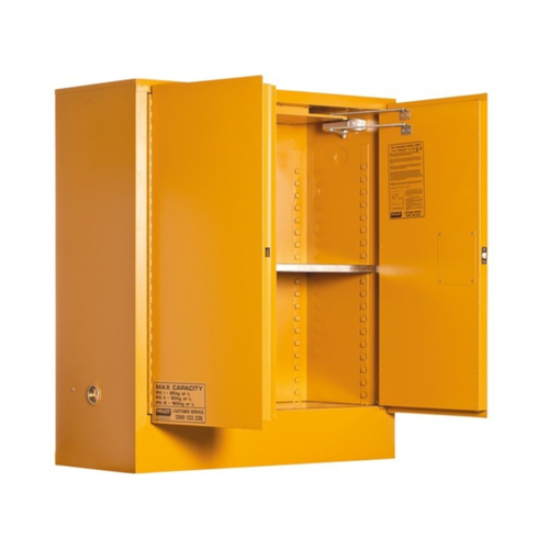 WORKWEAR, SAFETY & CORPORATE CLOTHING SPECIALISTS PRATT TOXIC CABINET 160LTR 2 DOOR, 2 SHELF