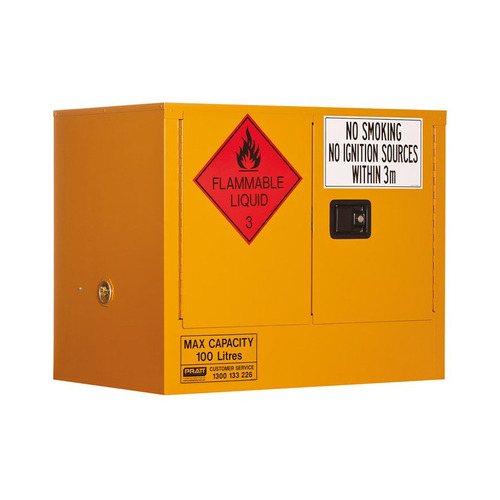 WORKWEAR, SAFETY & CORPORATE CLOTHING SPECIALISTS - PRATT FLAMMABLE CABINET 100LTR 2 DOOR, 1 SHELF