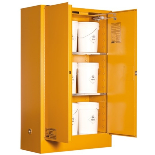 WORKWEAR, SAFETY & CORPORATE CLOTHING SPECIALISTS - PRATT TOXIC CABINET 250LTR 2 DOOR, 3 SHELF